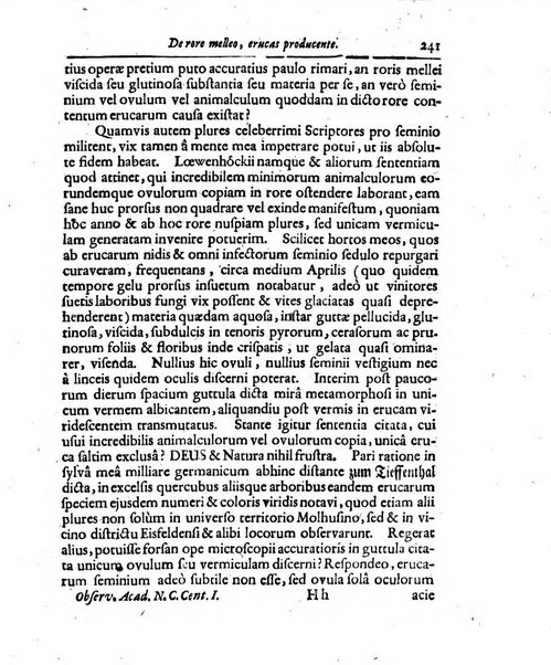 Academiae Caesareo-Leopoldinae naturae curiosorum ephemerides, sive Observationum medico.phisicarum ...