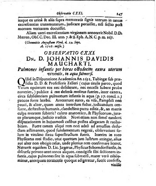 Academiae Caesareo-Leopoldinae naturae curiosorum ephemerides, sive Observationum medico.phisicarum ...