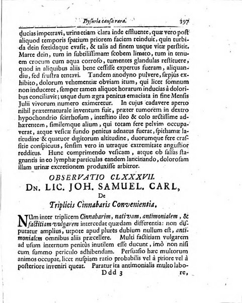 Academiae Caesareo-Leopoldinae naturae curiosorum ephemerides, sive Observationum medico.phisicarum ...