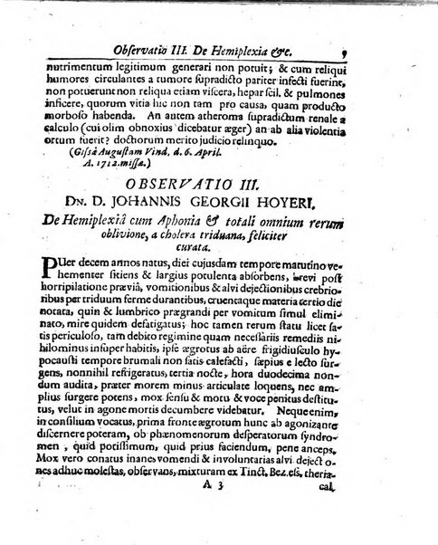 Academiae Caesareo-Leopoldinae naturae curiosorum ephemerides, sive Observationum medico.phisicarum ...