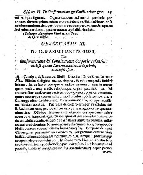 Academiae Caesareo-Leopoldinae naturae curiosorum ephemerides, sive Observationum medico.phisicarum ...