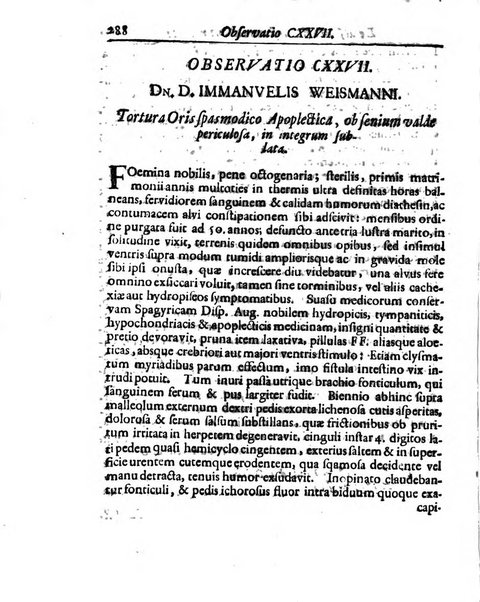 Academiae Caesareo-Leopoldinae naturae curiosorum ephemerides, sive Observationum medico.phisicarum ...