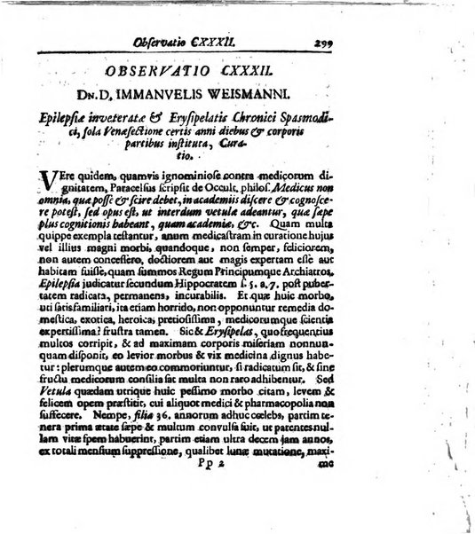 Academiae Caesareo-Leopoldinae naturae curiosorum ephemerides, sive Observationum medico.phisicarum ...