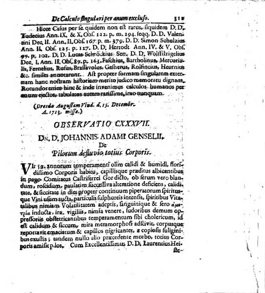 Academiae Caesareo-Leopoldinae naturae curiosorum ephemerides, sive Observationum medico.phisicarum ...