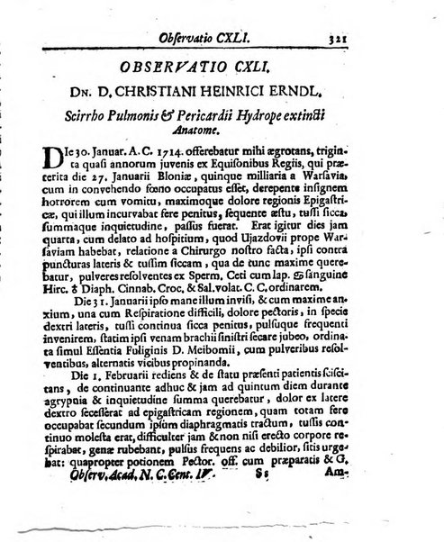 Academiae Caesareo-Leopoldinae naturae curiosorum ephemerides, sive Observationum medico.phisicarum ...