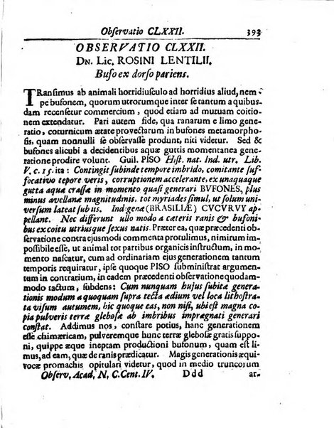 Academiae Caesareo-Leopoldinae naturae curiosorum ephemerides, sive Observationum medico.phisicarum ...