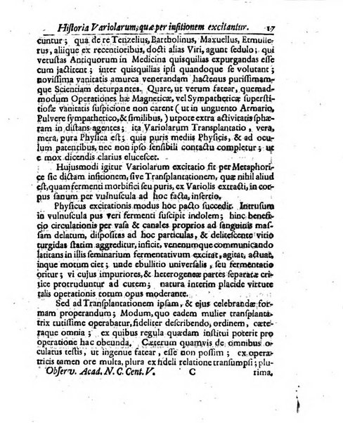 Academiae Caesareo-Leopoldinae naturae curiosorum ephemerides, sive Observationum medico.phisicarum ...