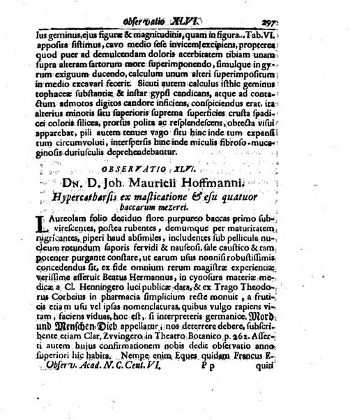 Academiae Caesareo-Leopoldinae naturae curiosorum ephemerides, sive Observationum medico.phisicarum ...