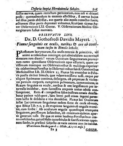 Academiae Caesareo-Leopoldinae naturae curiosorum ephemerides, sive Observationum medico.phisicarum ...