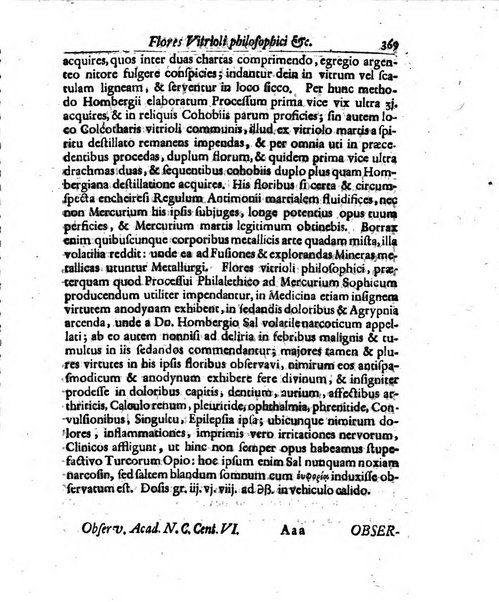 Academiae Caesareo-Leopoldinae naturae curiosorum ephemerides, sive Observationum medico.phisicarum ...