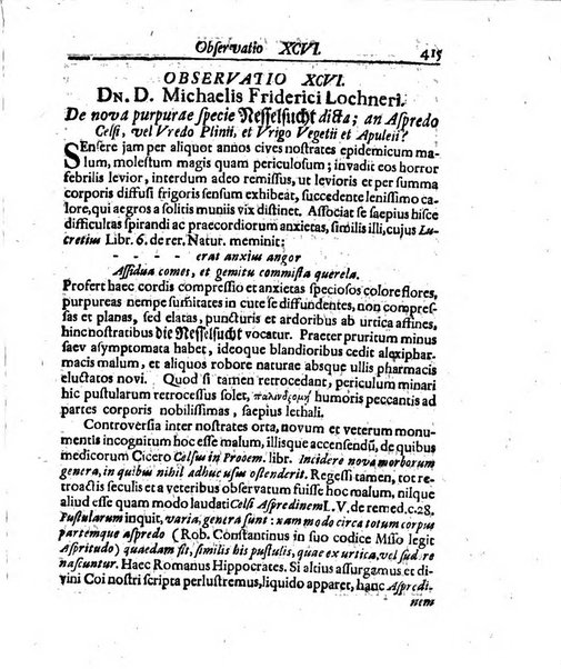 Academiae Caesareo-Leopoldinae naturae curiosorum ephemerides, sive Observationum medico.phisicarum ...