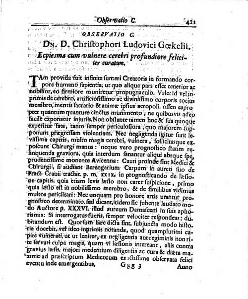 Academiae Caesareo-Leopoldinae naturae curiosorum ephemerides, sive Observationum medico.phisicarum ...