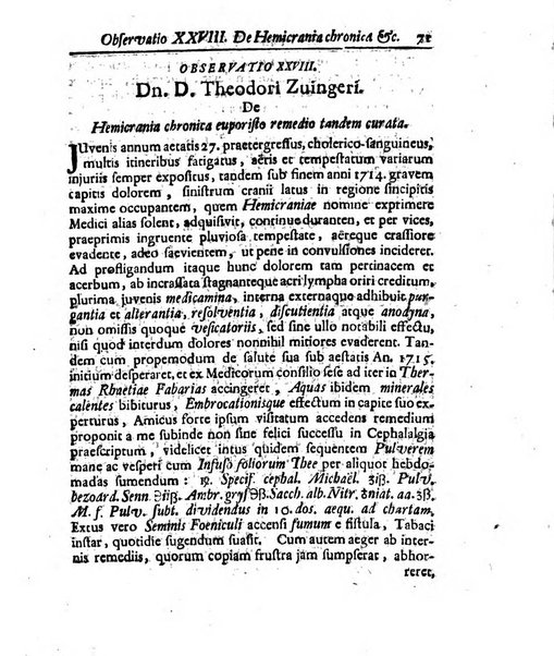 Academiae Caesareo-Leopoldinae naturae curiosorum ephemerides, sive Observationum medico.phisicarum ...