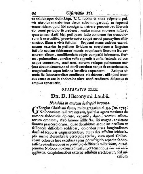 Academiae Caesareo-Leopoldinae naturae curiosorum ephemerides, sive Observationum medico.phisicarum ...