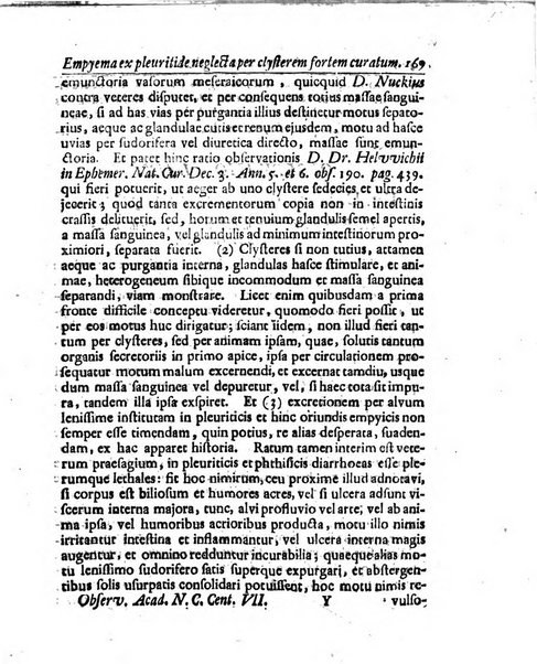 Academiae Caesareo-Leopoldinae naturae curiosorum ephemerides, sive Observationum medico.phisicarum ...