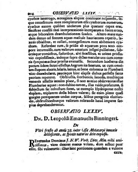 Academiae Caesareo-Leopoldinae naturae curiosorum ephemerides, sive Observationum medico.phisicarum ...