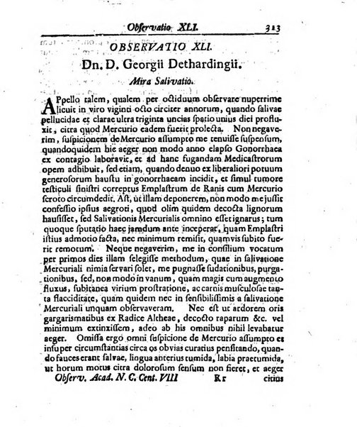 Academiae Caesareo-Leopoldinae naturae curiosorum ephemerides, sive Observationum medico.phisicarum ...