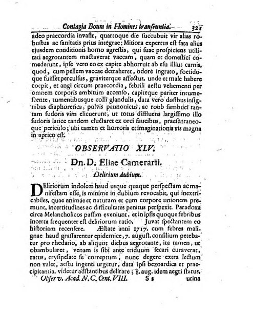 Academiae Caesareo-Leopoldinae naturae curiosorum ephemerides, sive Observationum medico.phisicarum ...