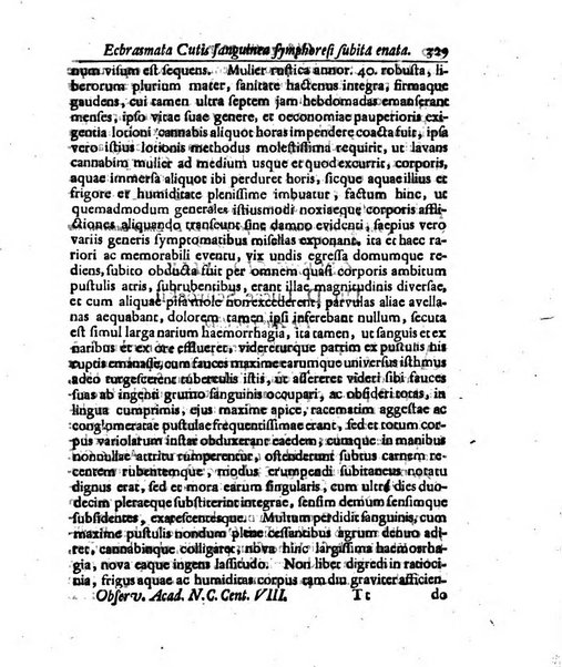 Academiae Caesareo-Leopoldinae naturae curiosorum ephemerides, sive Observationum medico.phisicarum ...