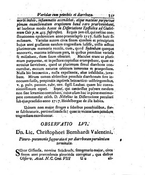 Academiae Caesareo-Leopoldinae naturae curiosorum ephemerides, sive Observationum medico.phisicarum ...