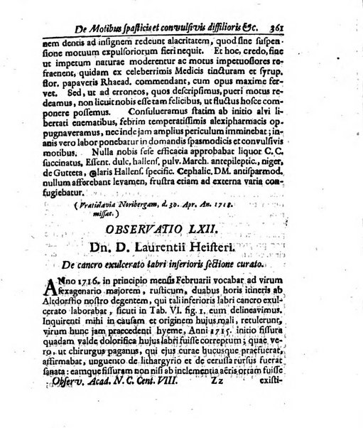 Academiae Caesareo-Leopoldinae naturae curiosorum ephemerides, sive Observationum medico.phisicarum ...