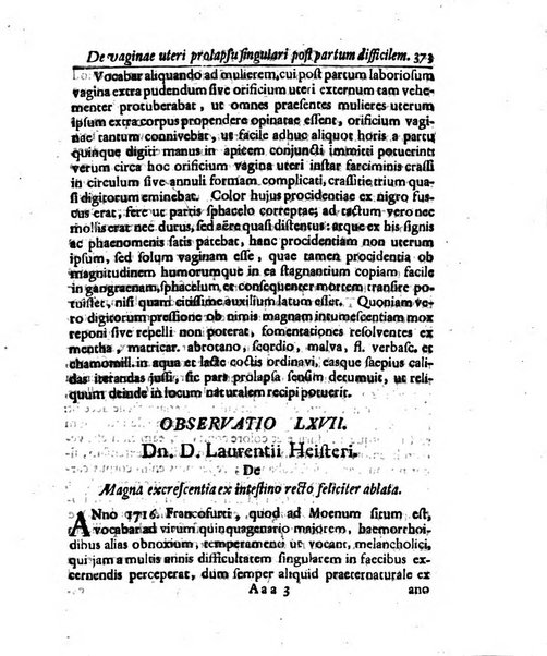 Academiae Caesareo-Leopoldinae naturae curiosorum ephemerides, sive Observationum medico.phisicarum ...