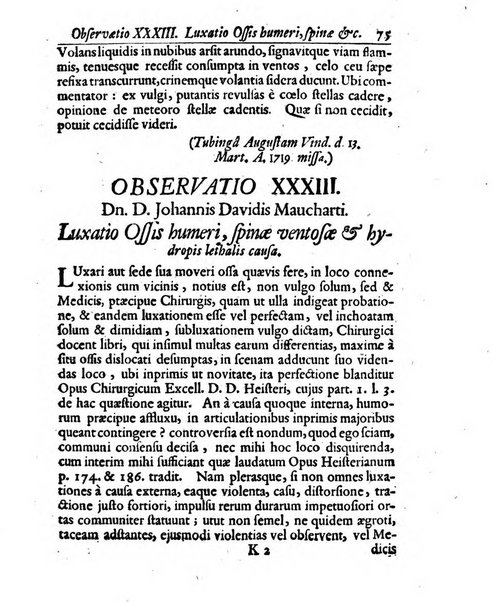 Academiae Caesareo-Leopoldinae naturae curiosorum ephemerides, sive Observationum medico.phisicarum ...