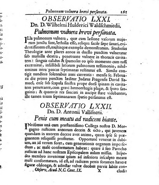 Academiae Caesareo-Leopoldinae naturae curiosorum ephemerides, sive Observationum medico.phisicarum ...