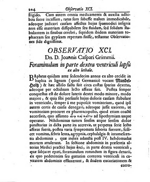 Academiae Caesareo-Leopoldinae naturae curiosorum ephemerides, sive Observationum medico.phisicarum ...