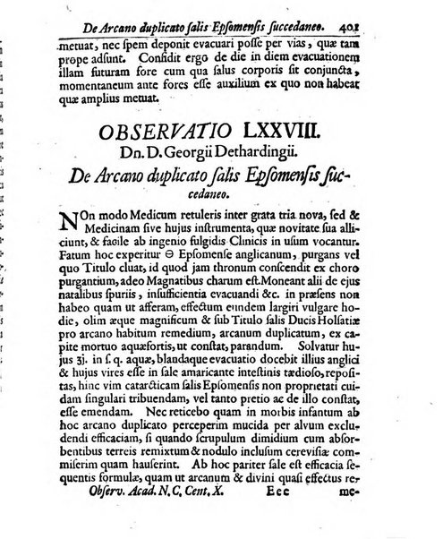 Academiae Caesareo-Leopoldinae naturae curiosorum ephemerides, sive Observationum medico.phisicarum ...