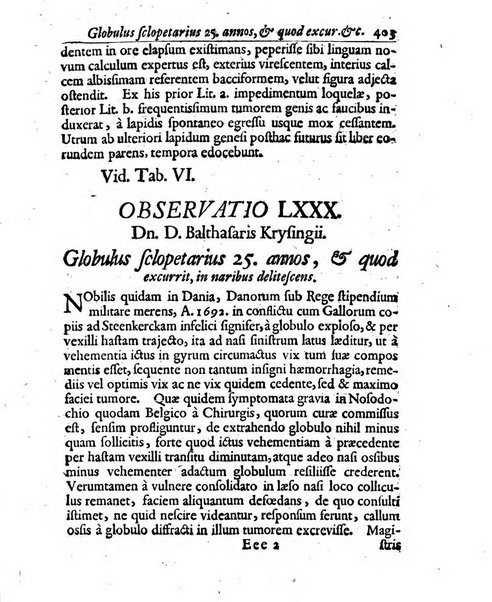 Academiae Caesareo-Leopoldinae naturae curiosorum ephemerides, sive Observationum medico.phisicarum ...