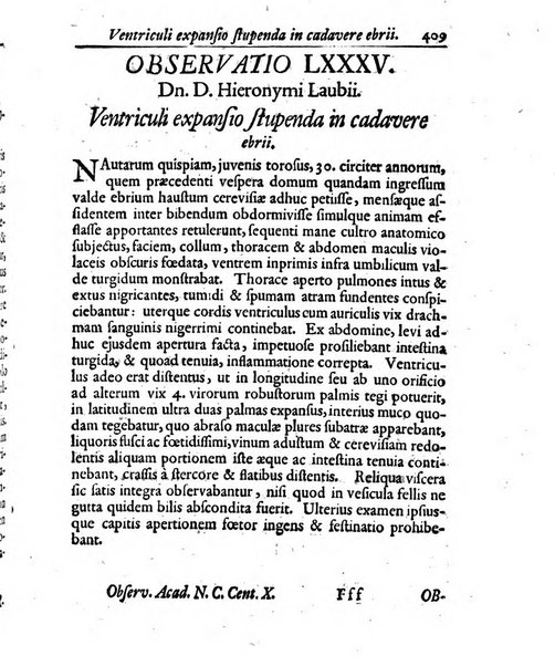 Academiae Caesareo-Leopoldinae naturae curiosorum ephemerides, sive Observationum medico.phisicarum ...