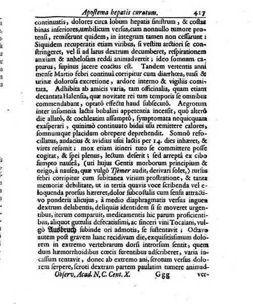 Academiae Caesareo-Leopoldinae naturae curiosorum ephemerides, sive Observationum medico.phisicarum ...