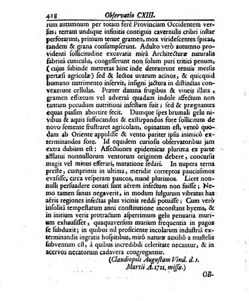 Academiae Caesareo-Leopoldinae naturae curiosorum ephemerides, sive Observationum medico.phisicarum ...