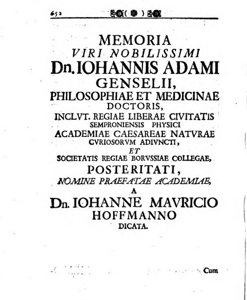 Academiae Caesareo-Leopoldinae naturae curiosorum ephemerides, sive Observationum medico.phisicarum ...