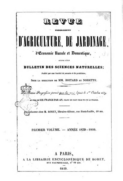 L'agriculteur praticien revue de l'agriculture francaise et etrangere