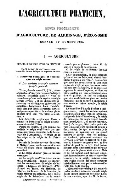 L'agriculteur praticien revue de l'agriculture francaise et etrangere