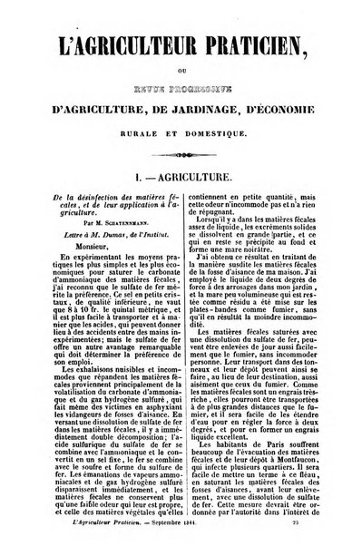 L'agriculteur praticien revue de l'agriculture francaise et etrangere