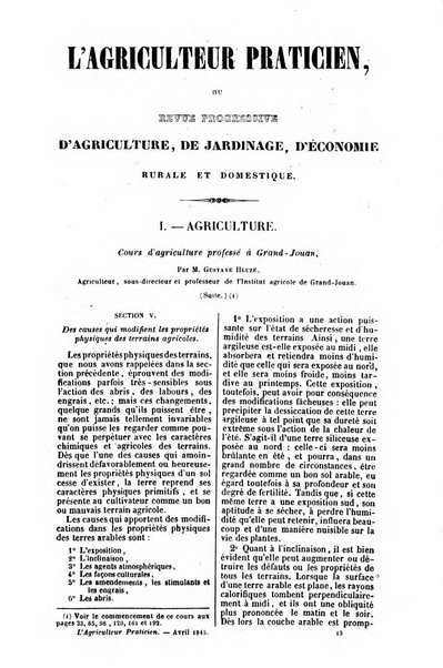 L'agriculteur praticien revue de l'agriculture francaise et etrangere