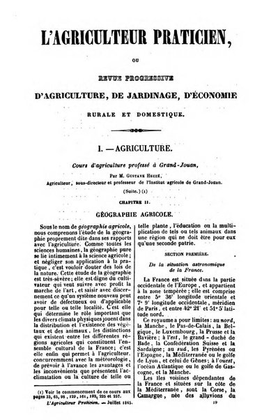 L'agriculteur praticien revue de l'agriculture francaise et etrangere