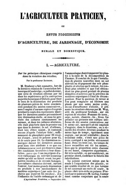 L'agriculteur praticien revue de l'agriculture francaise et etrangere