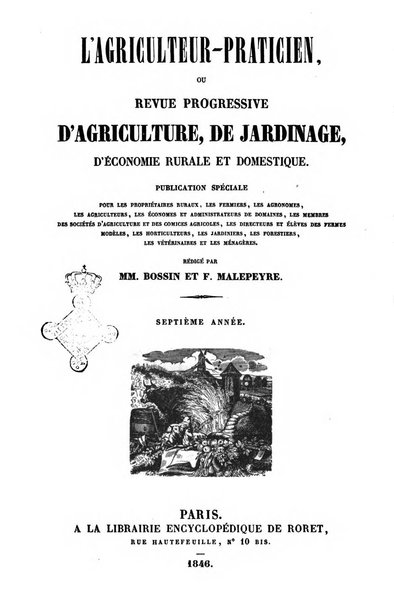 L'agriculteur praticien revue de l'agriculture francaise et etrangere