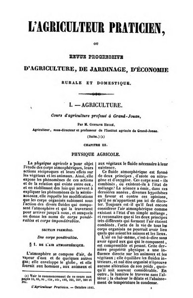 L'agriculteur praticien revue de l'agriculture francaise et etrangere