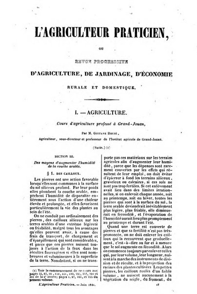 L'agriculteur praticien revue de l'agriculture francaise et etrangere