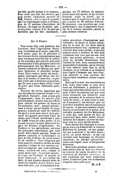 L'agriculteur praticien revue de l'agriculture francaise et etrangere