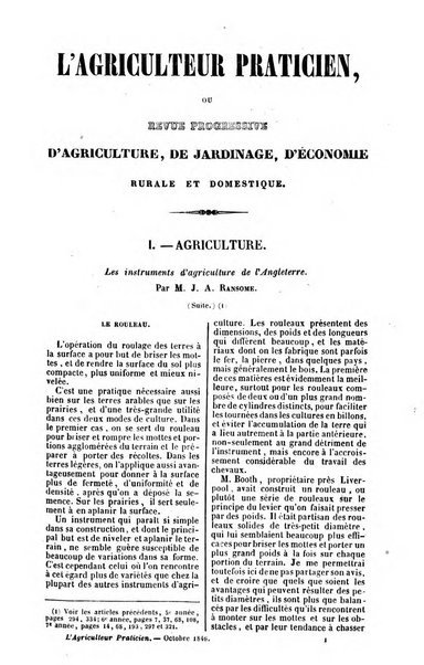 L'agriculteur praticien revue de l'agriculture francaise et etrangere