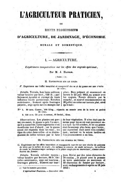 L'agriculteur praticien revue de l'agriculture francaise et etrangere