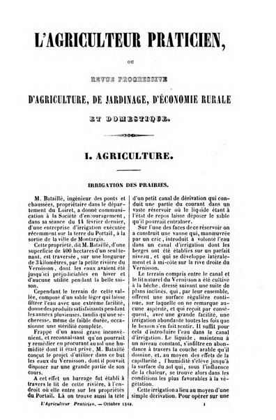 L'agriculteur praticien revue de l'agriculture francaise et etrangere