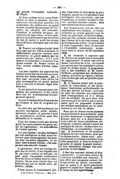 L'agriculteur praticien revue de l'agriculture francaise et etrangere