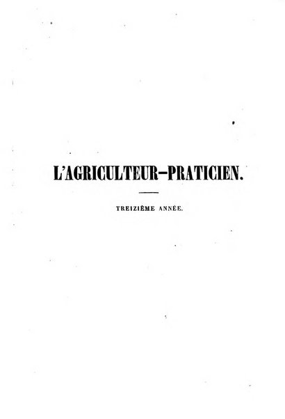 L'agriculteur praticien revue de l'agriculture francaise et etrangere